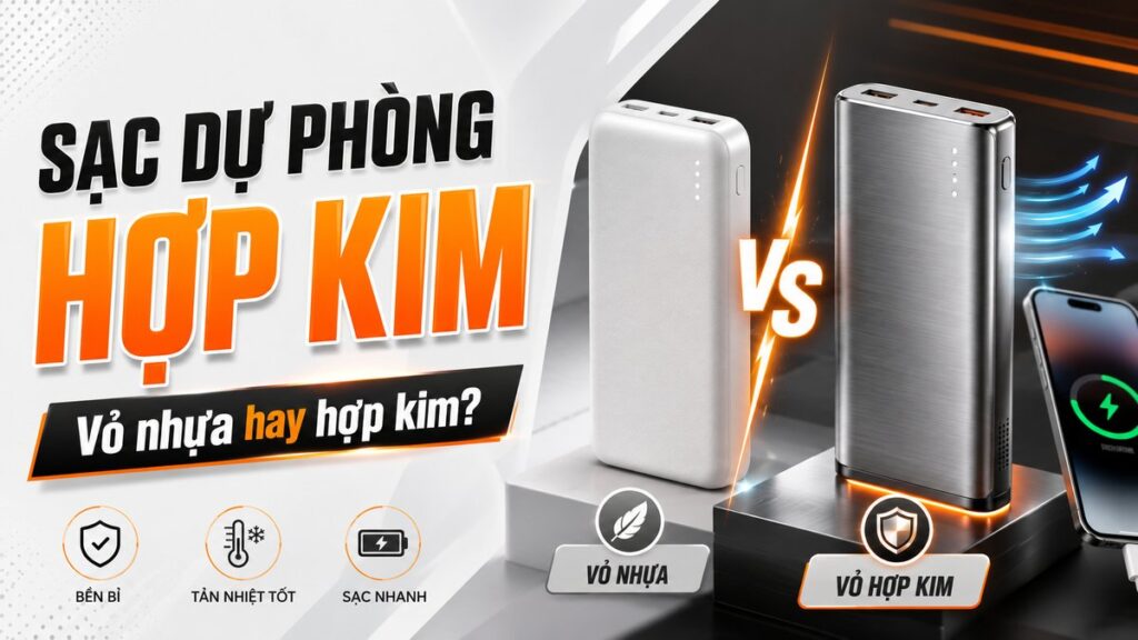 sạc dự phòng hợp kim