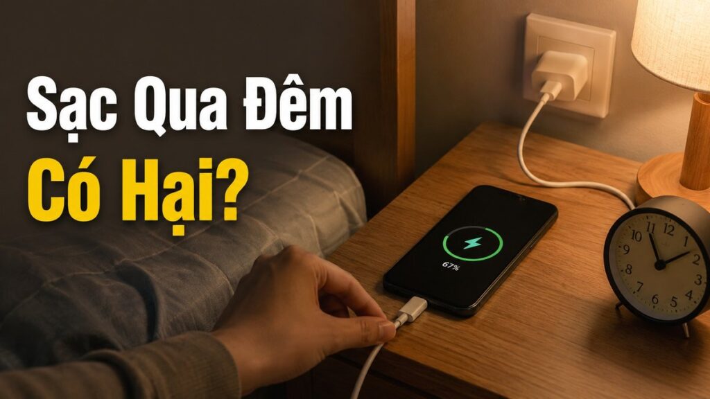 sạc nhanh qua đêm có hại pin không