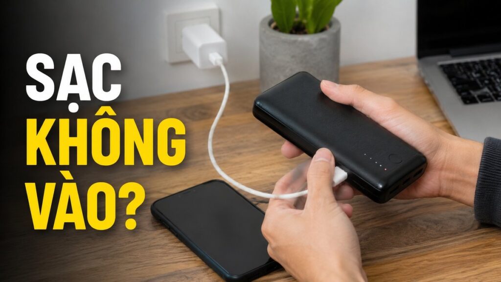 sạc dự phòng không vào điện