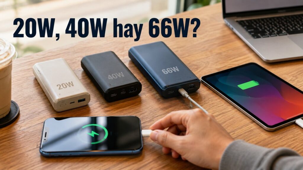 sạc dự phòng 20w 40w 66w