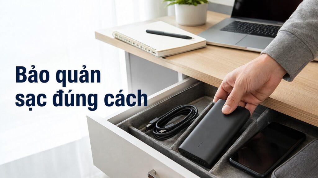 cách bảo quản sạc dự phòng